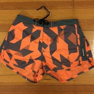 Men’s orange Diesel Swim Trunk Medium